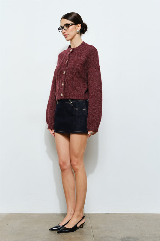 eros cable knit cardigan