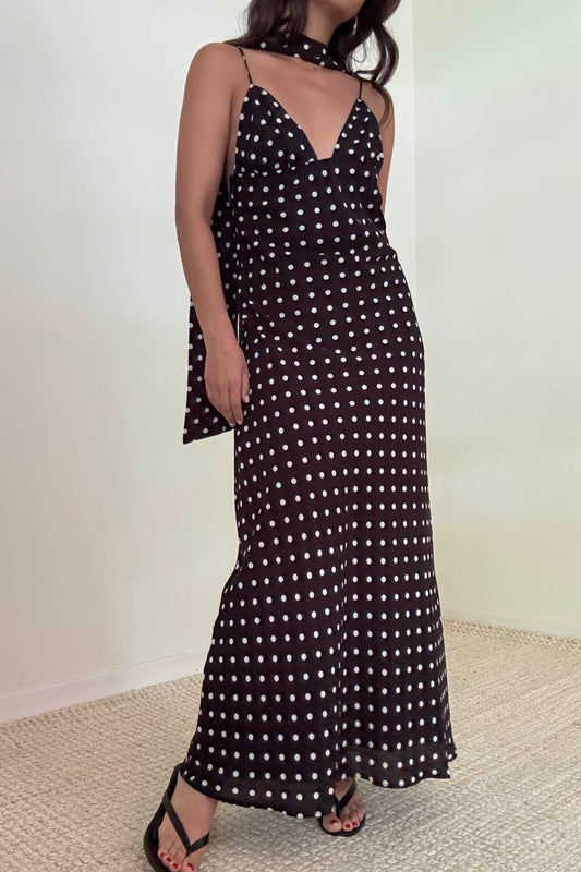 darling dots maxi dress