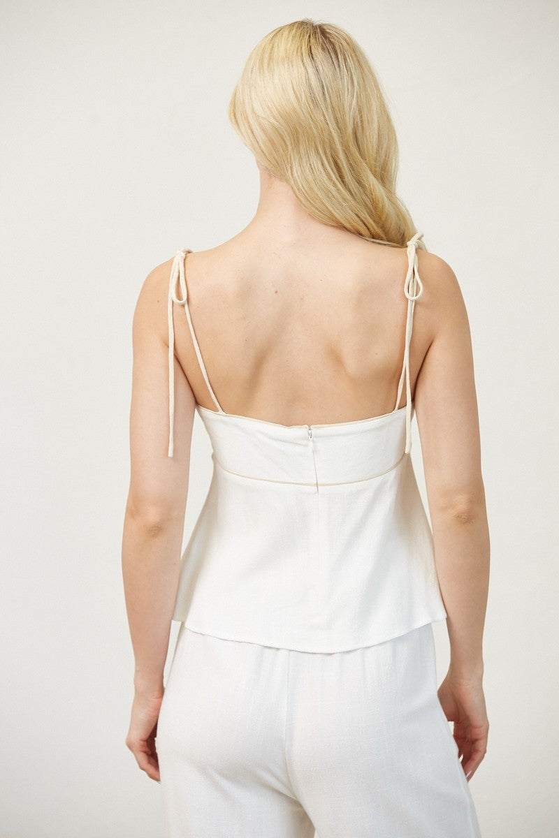 linen contrast tank