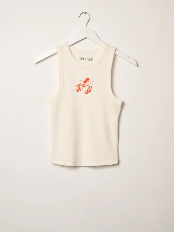 lobster print tank top