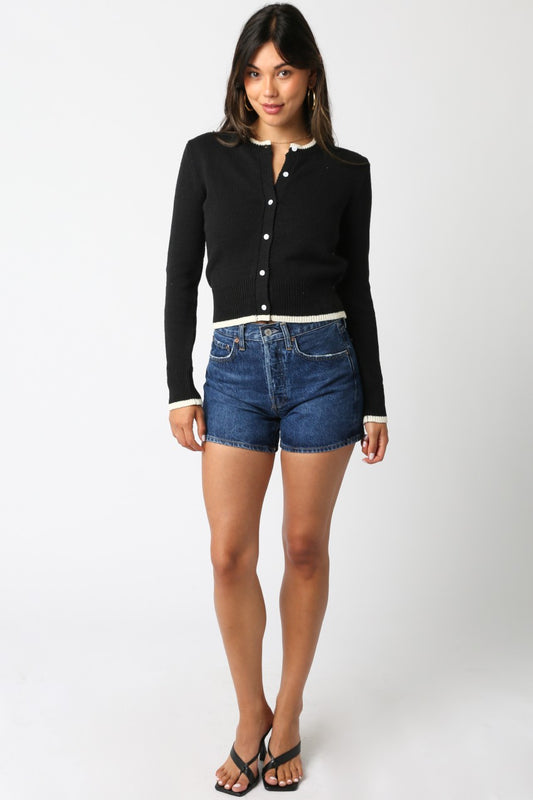 tess colorblock cardigan