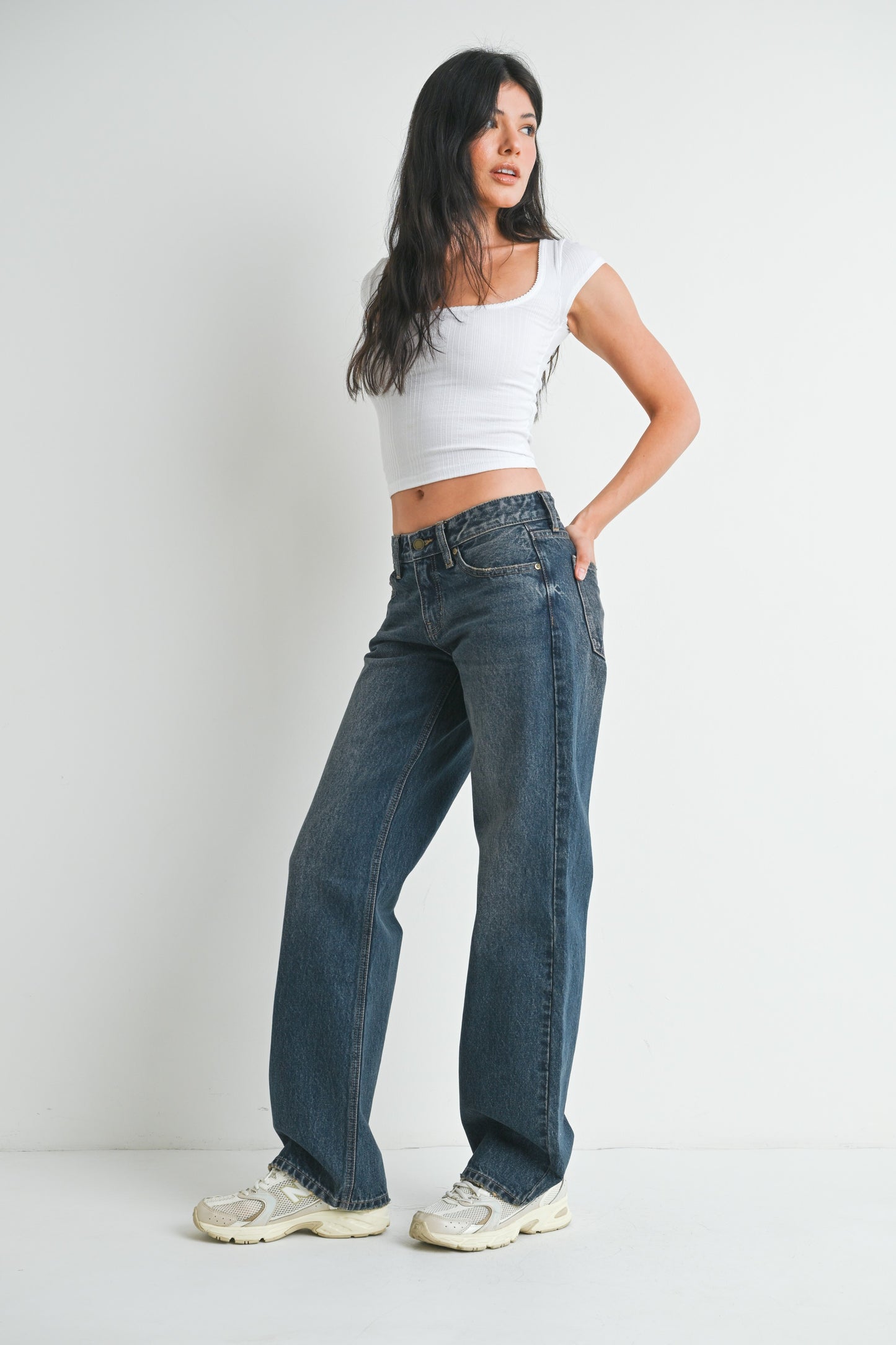 low rise relaxed jeans