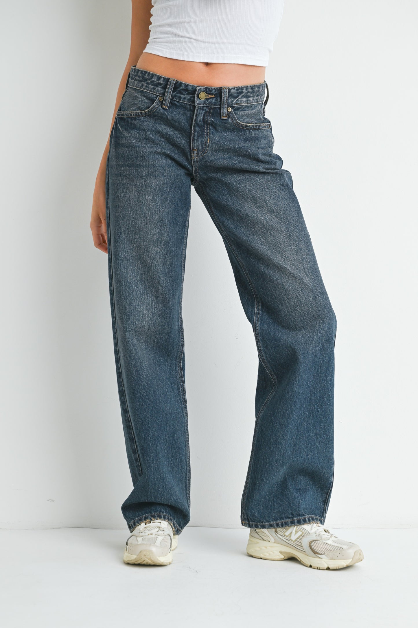 low rise relaxed jeans