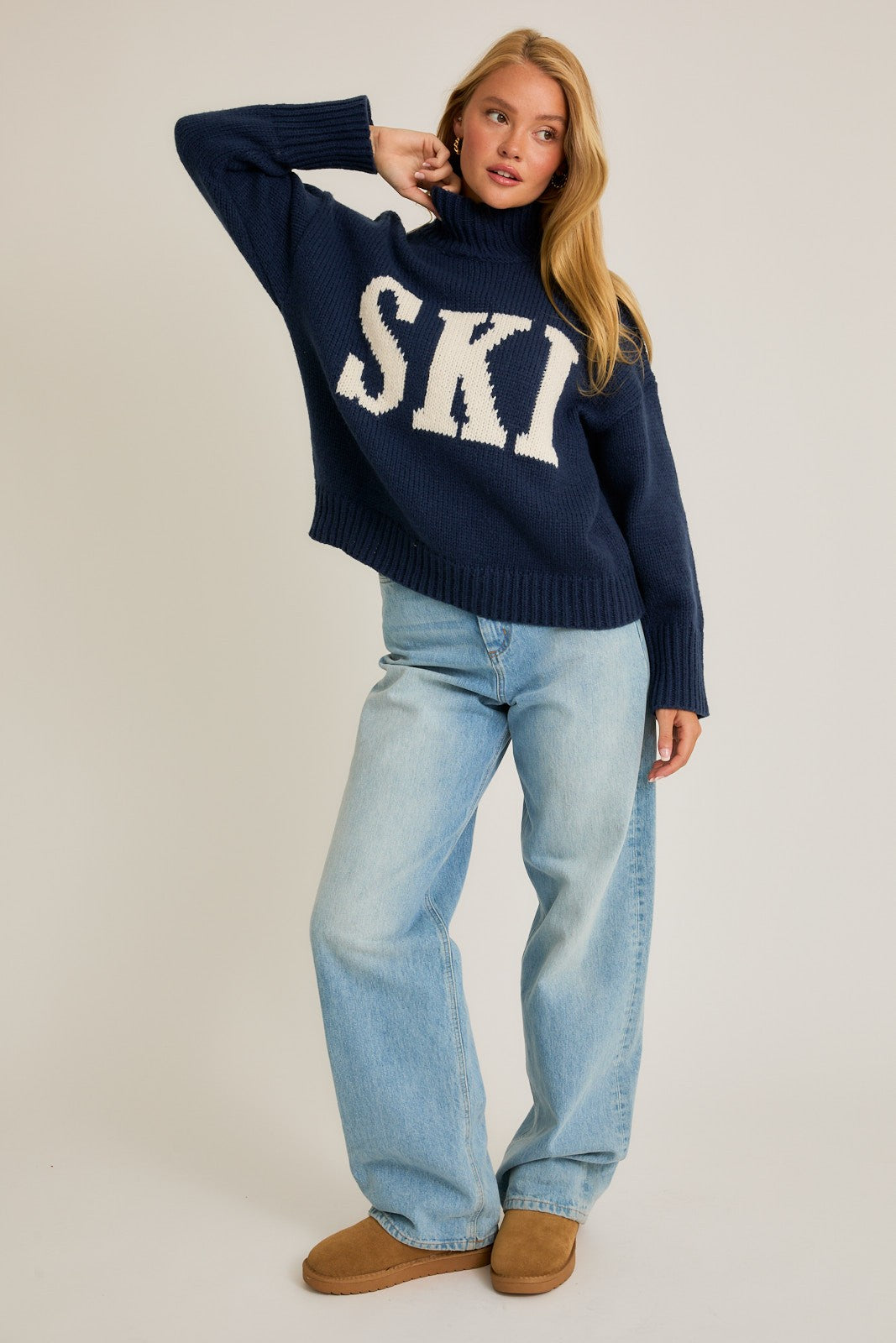 ski mock neck sweater