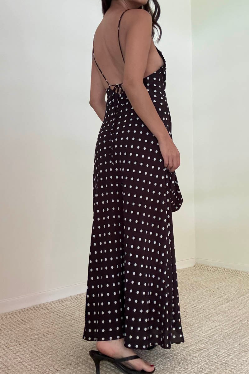 darling dots maxi dress