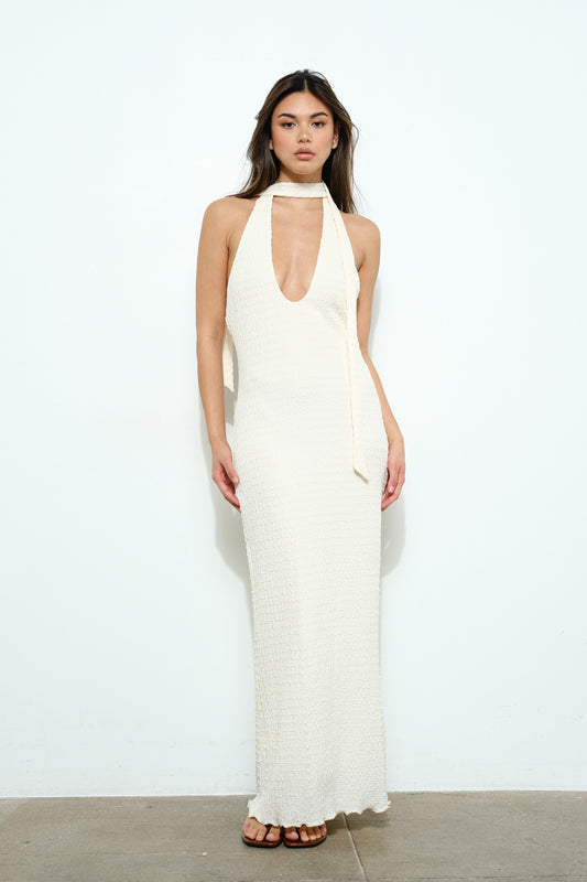 brisa textured maxi dress