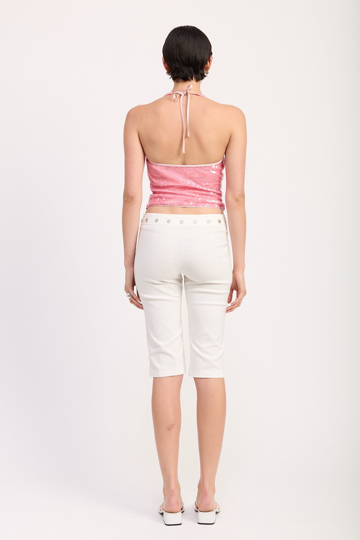 barbie sequin halter top