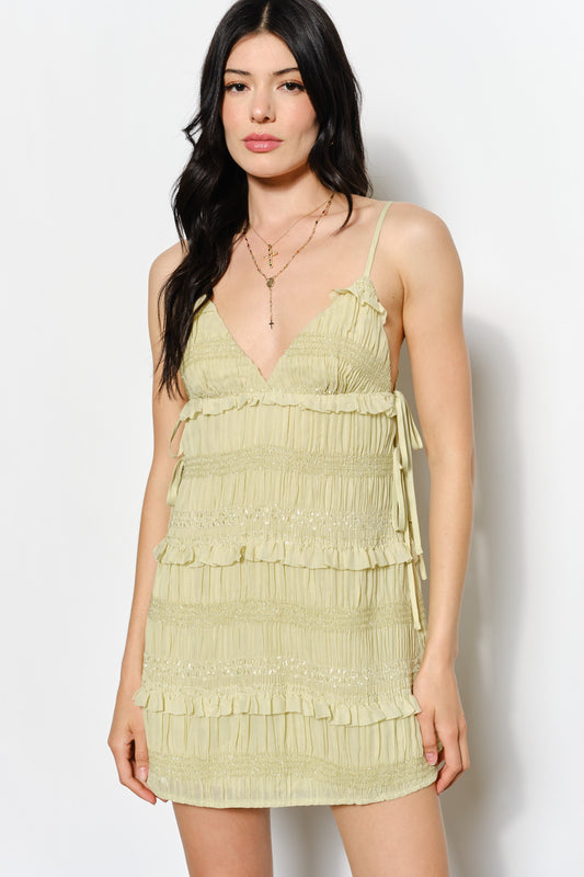 jocelyn crepe mini dress