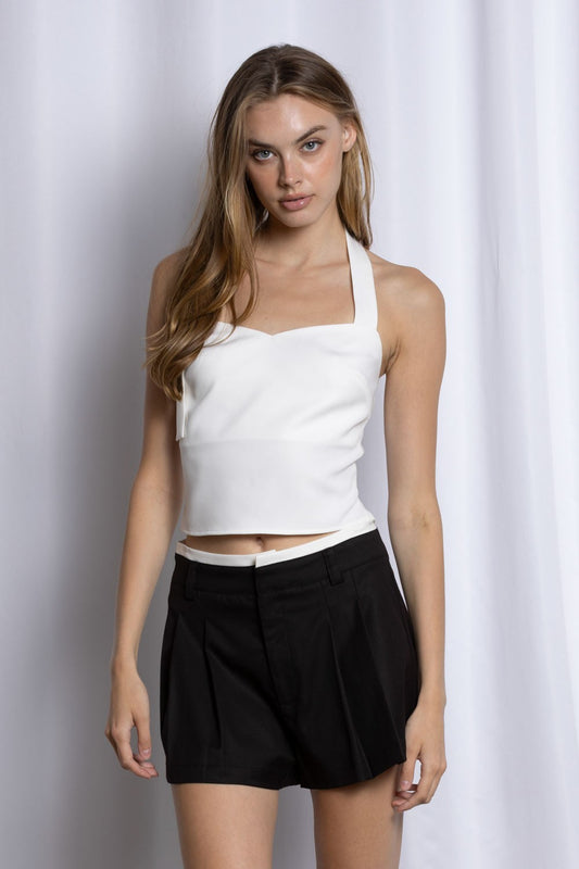 Cara buckle halter top