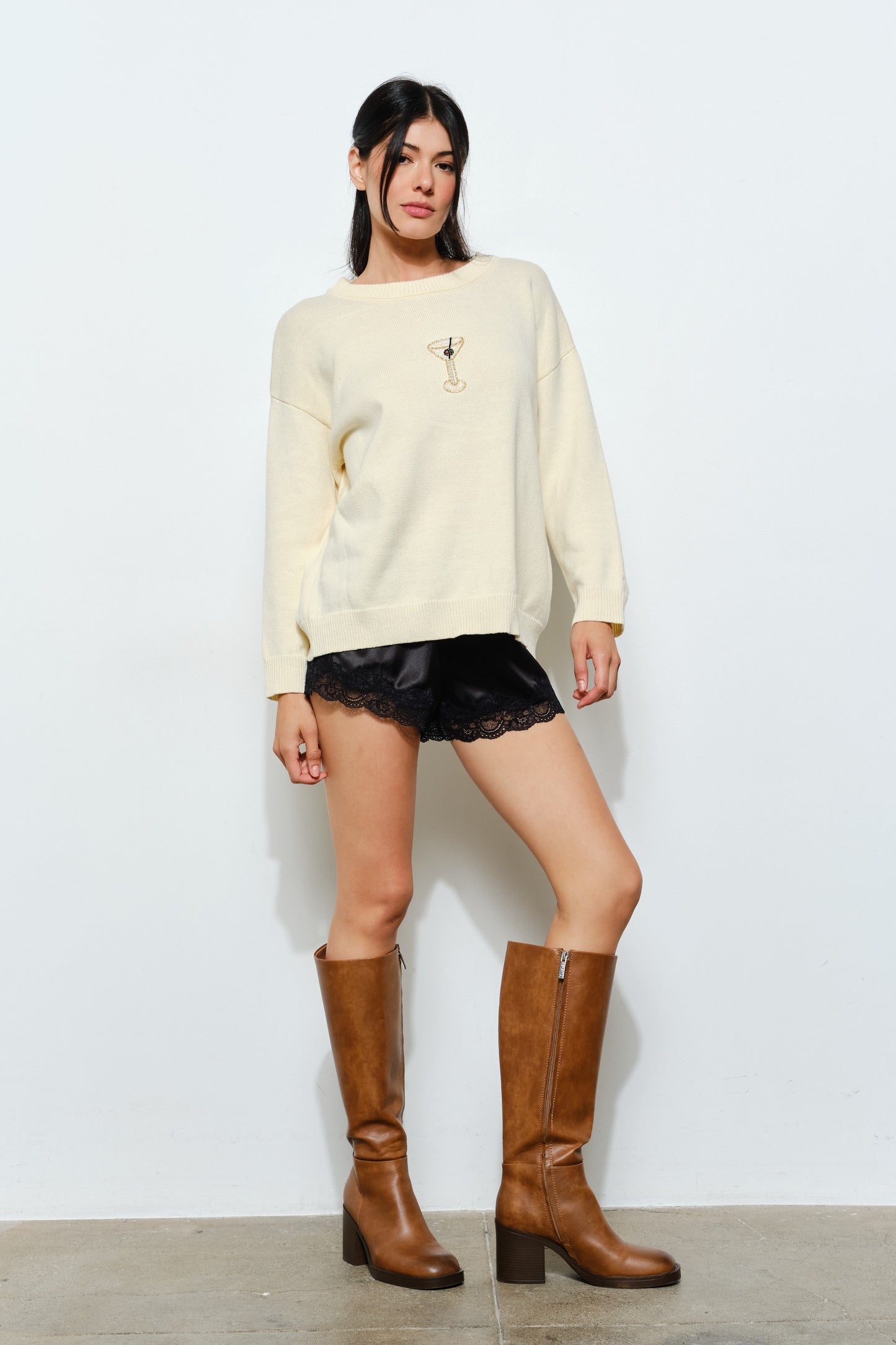 martini beaded sweater