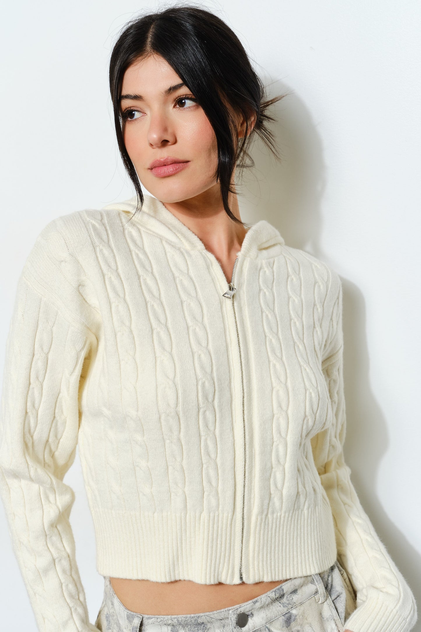 quincy zip up sweater