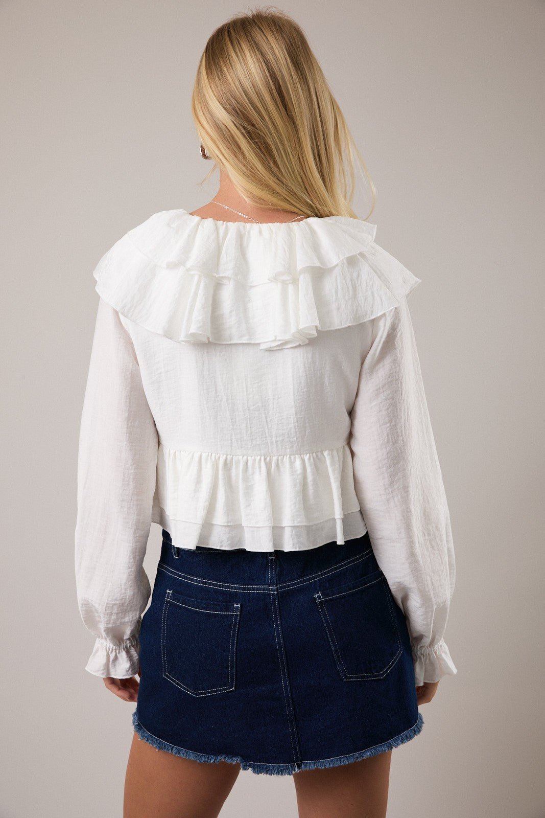ruffled up top