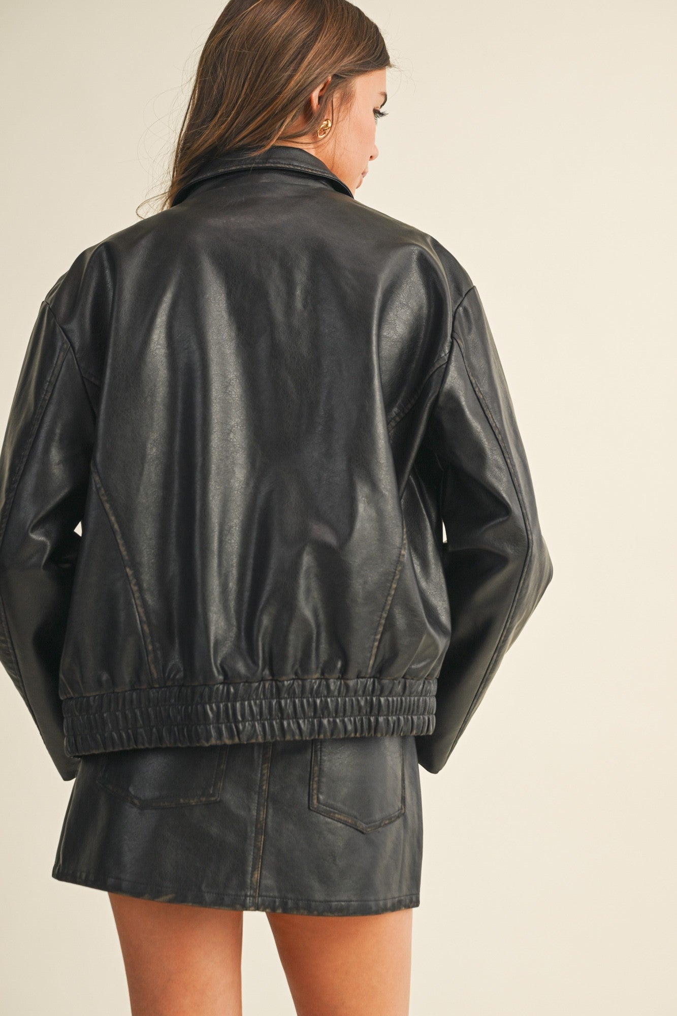 washed up leather jacket
