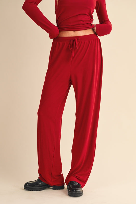 jersey wide leg pants