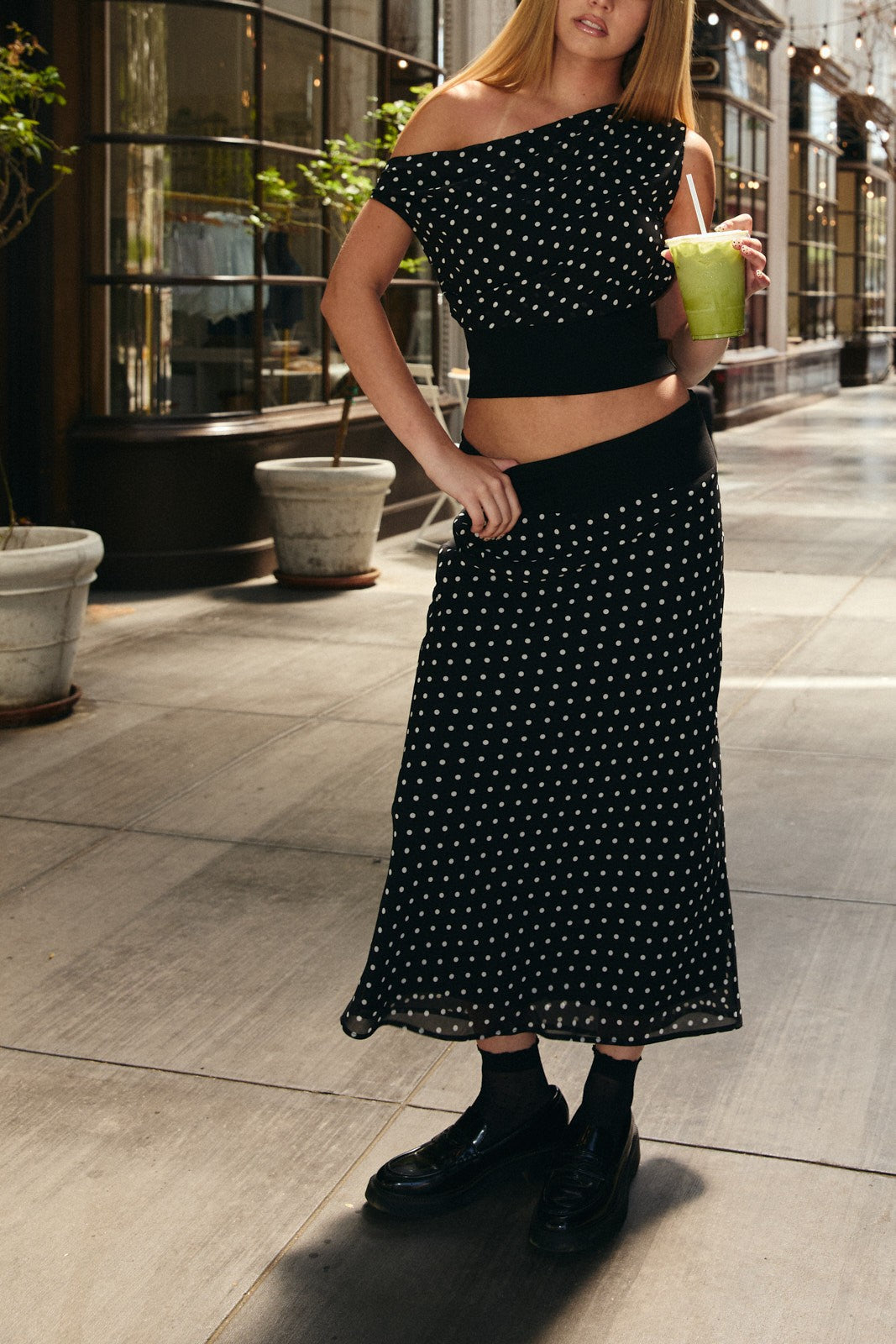influence me polka skirt set