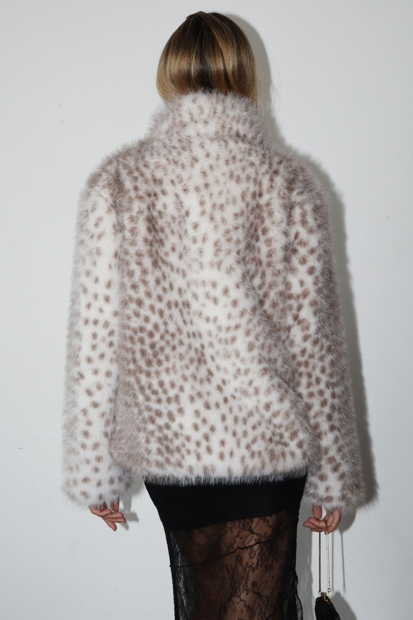 leopard faux fur jacket