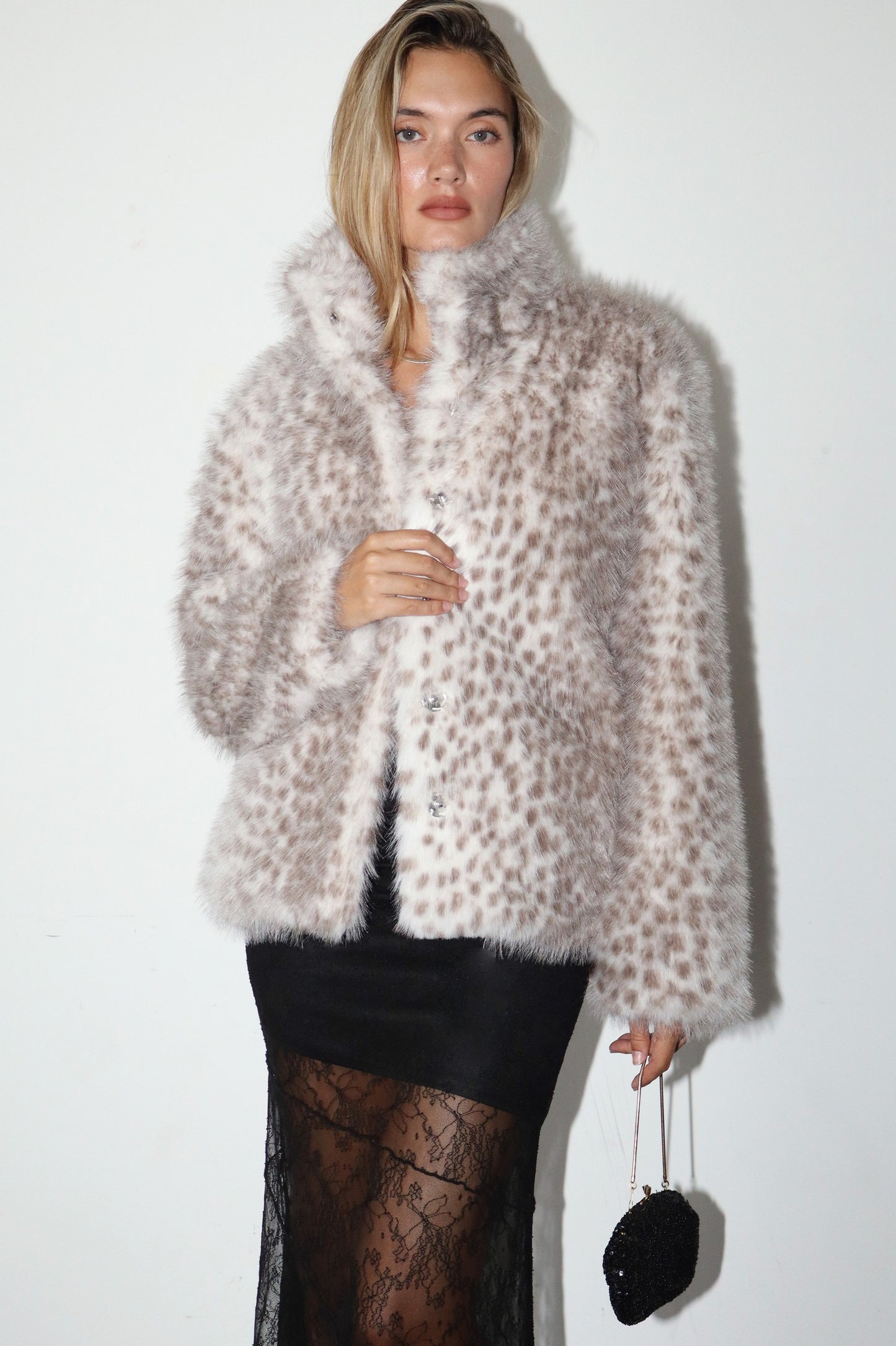leopard faux fur jacket