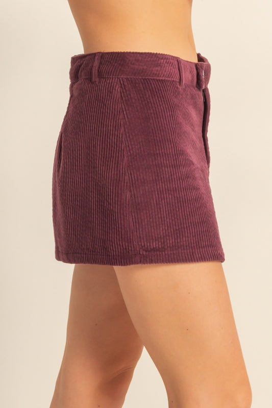 lil flirt cord mini skort