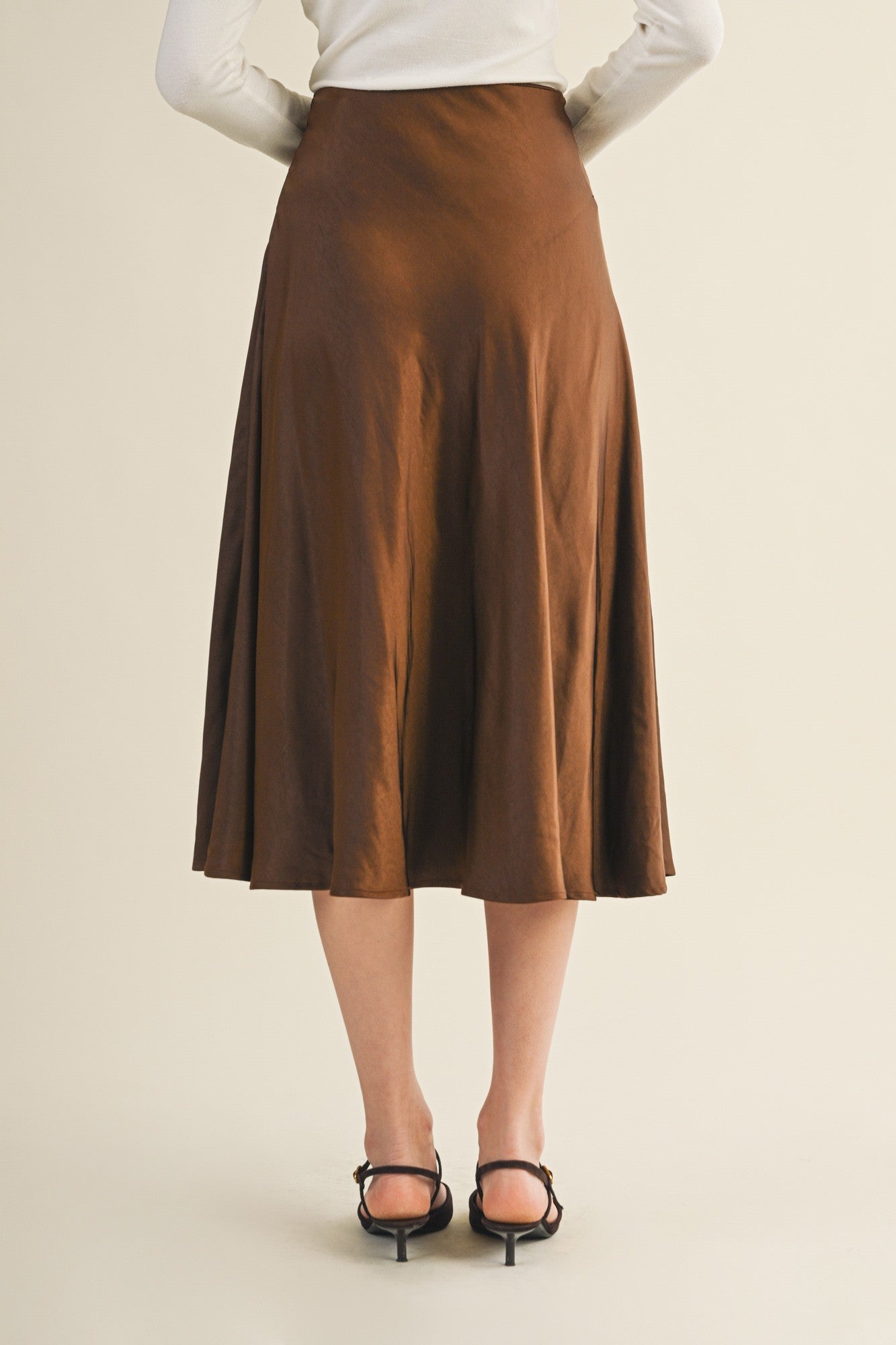 mocha muse midi skirt