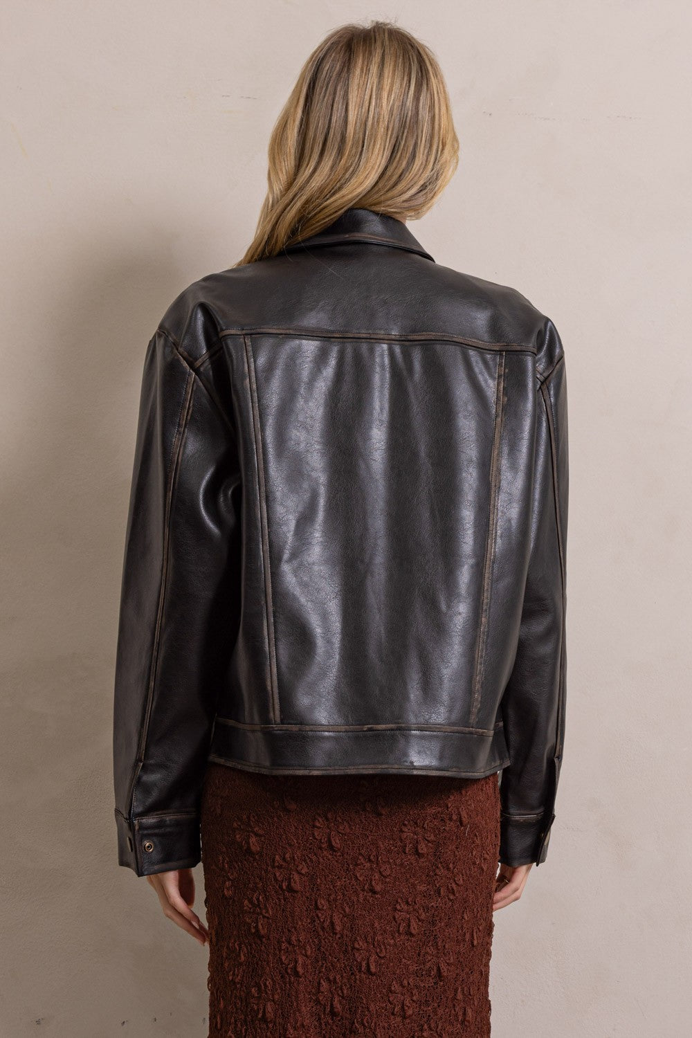 kelsey faded leather jacket