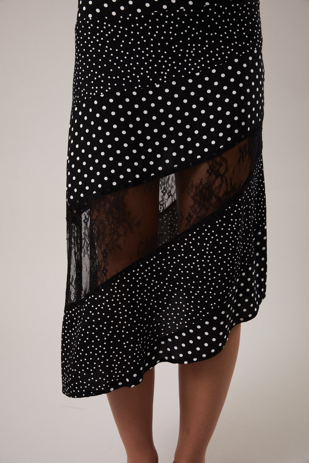 polka girl midi skirt