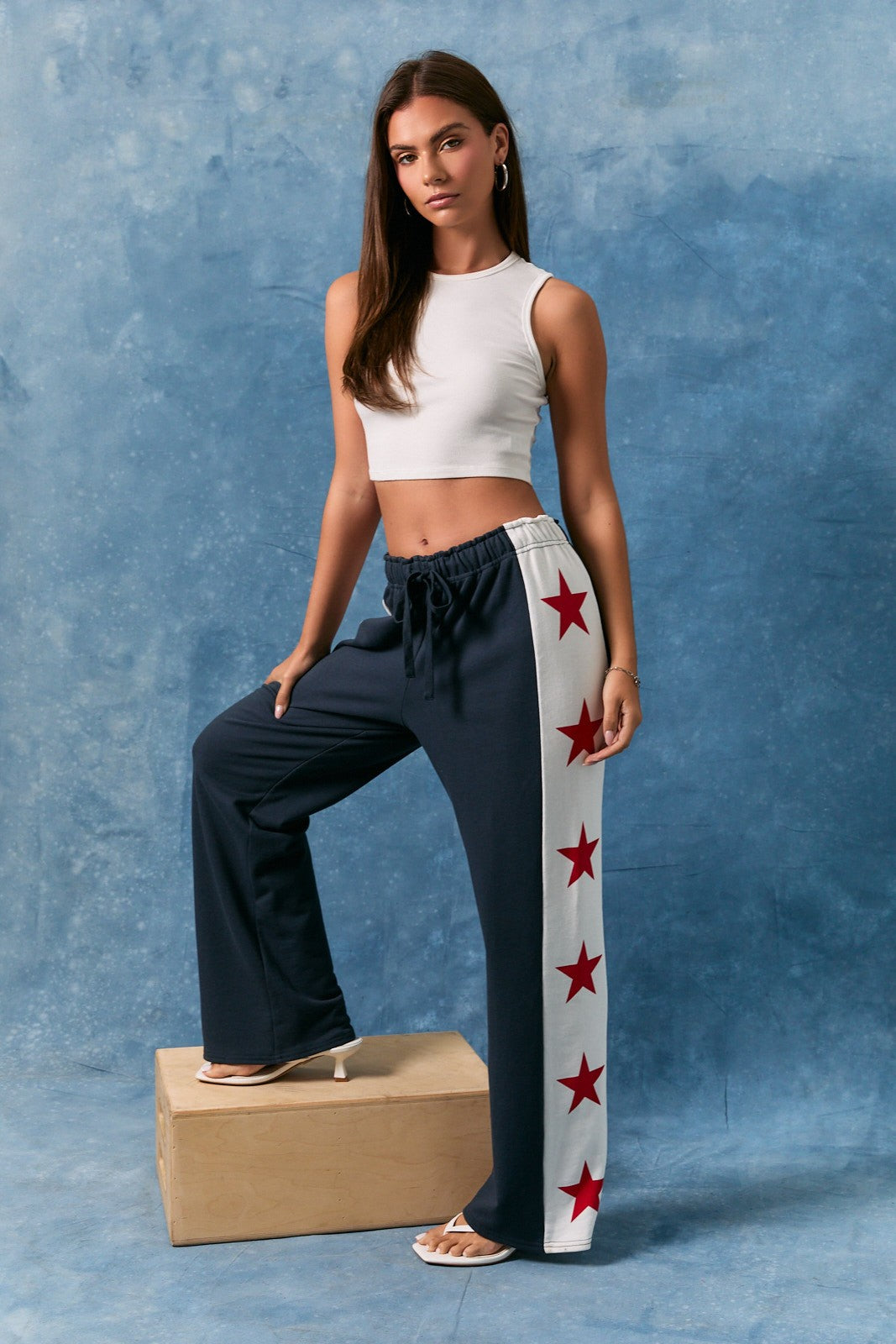 star wide leg sweatpants