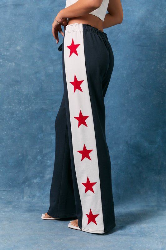 star wide leg sweatpants