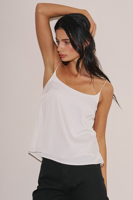 sleek satin tank