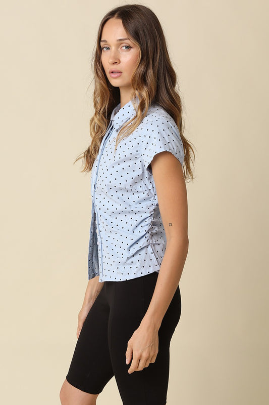 lena polka dot top