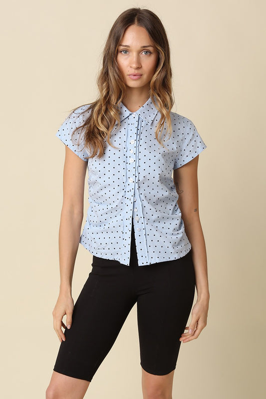 lena polka dot top
