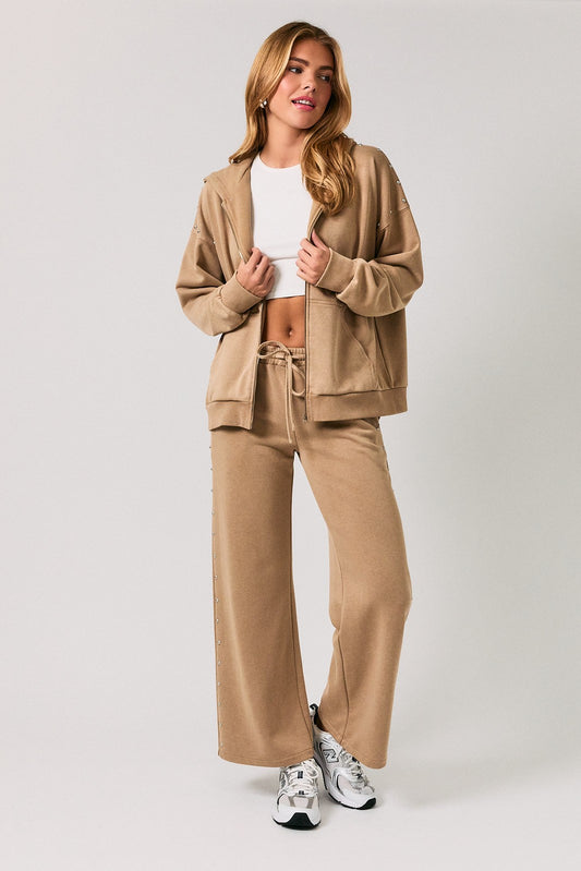 washed studded sweatpants