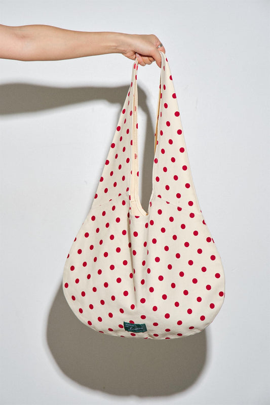 polka dot tote bag
