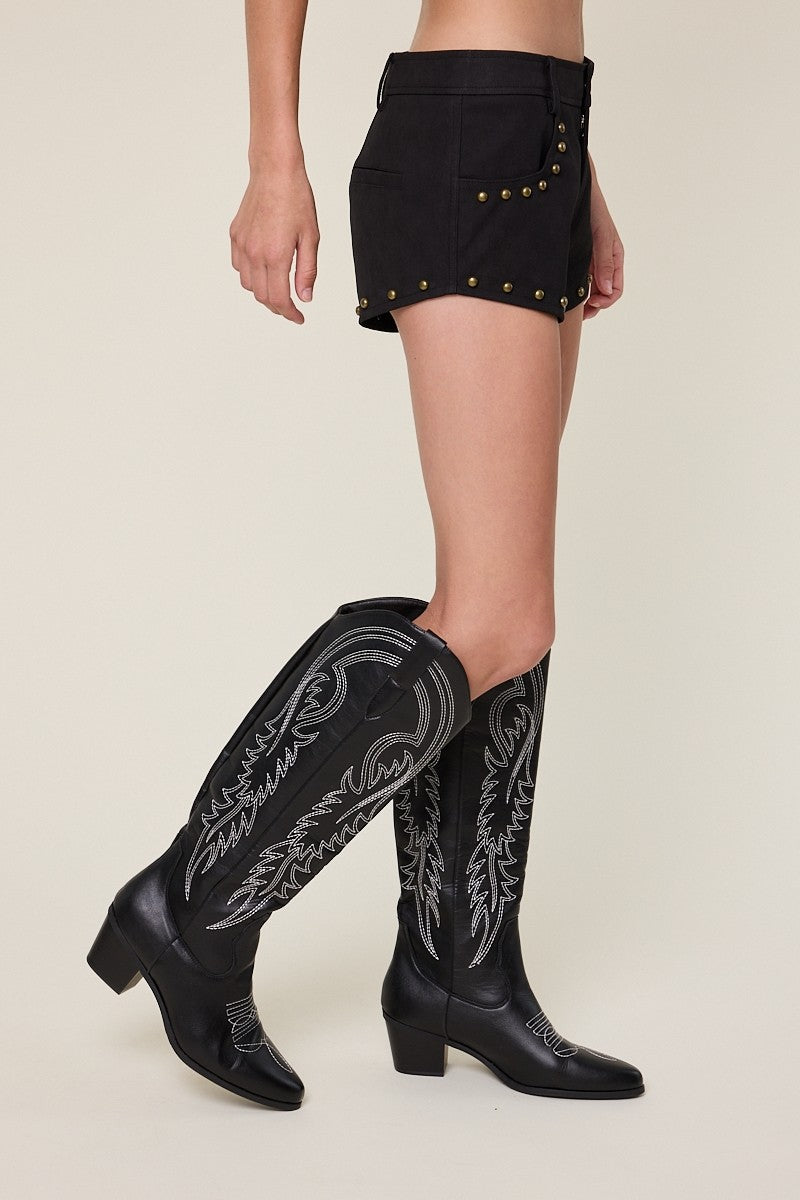 studded micro shorts