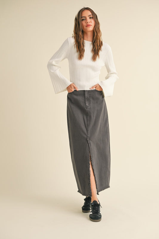 Jackie Ribbed Long Sleeve Top