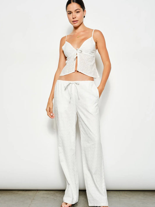 lexi eyelet pant set