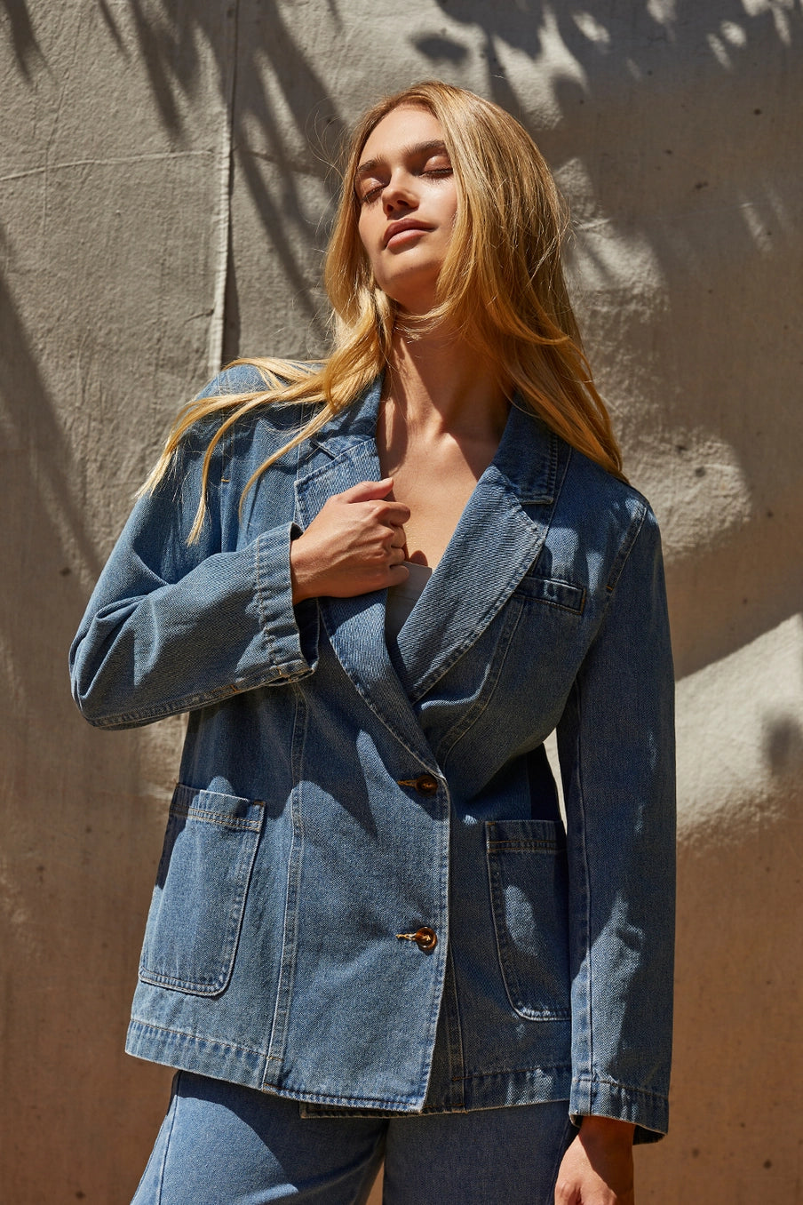 brandi denim blazer jacket