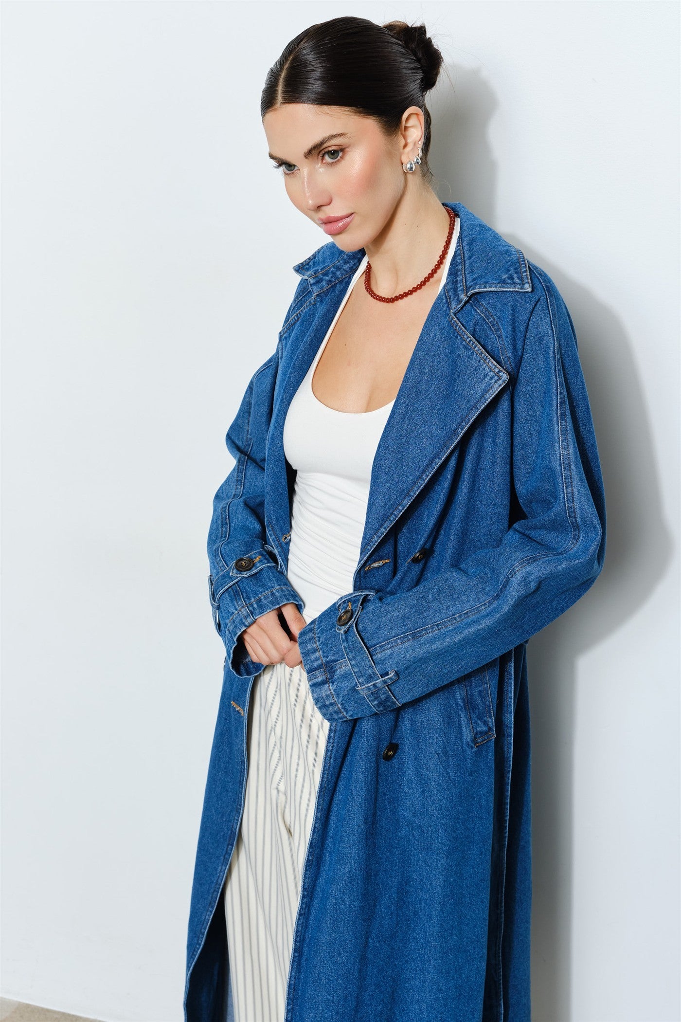 denim trench coat