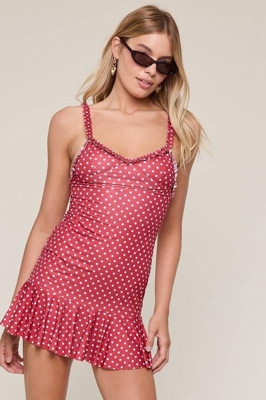 sunset sangria mini dress