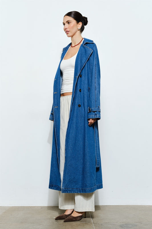 denim trench coat
