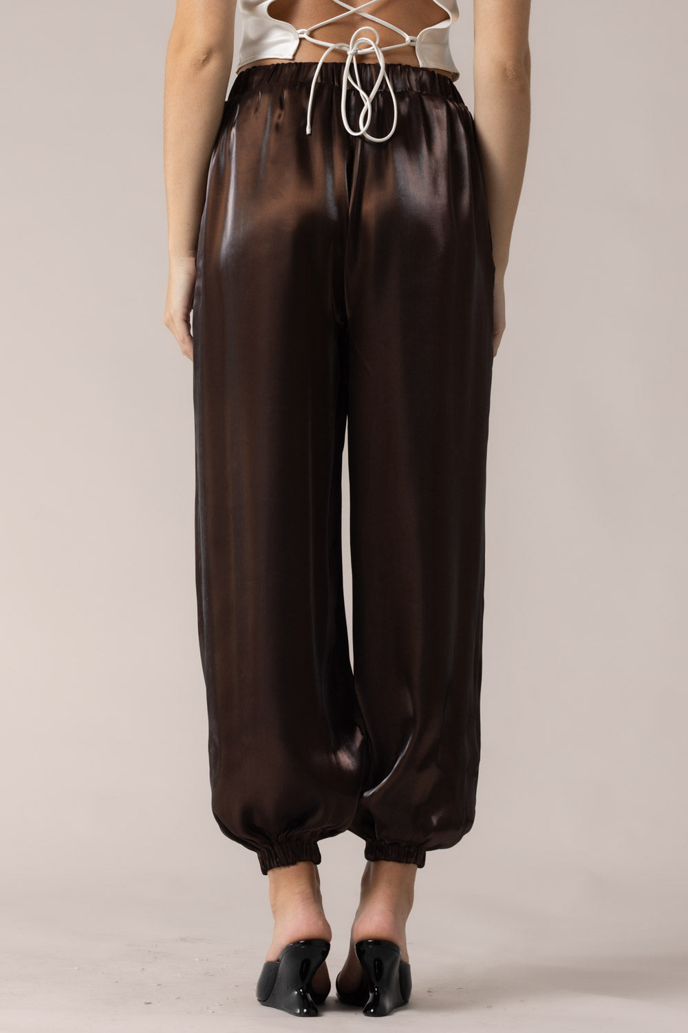 satin balloon pants