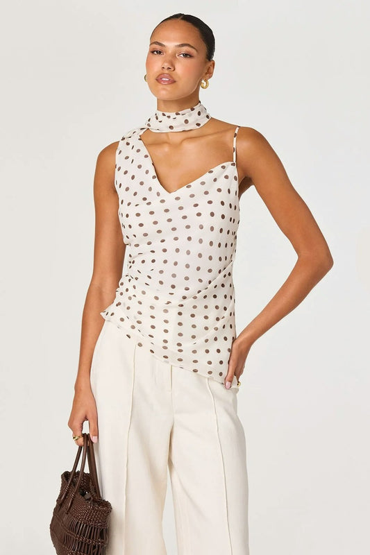 adrie polka scarf top