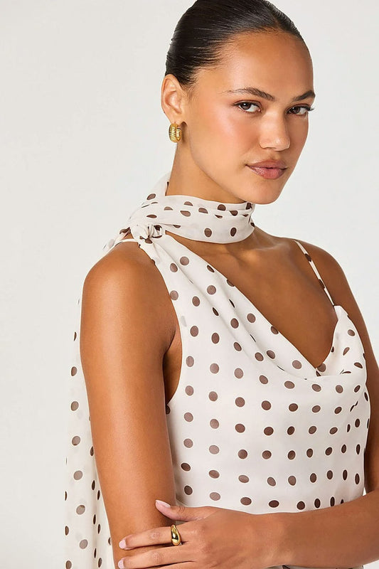 adrie polka scarf top
