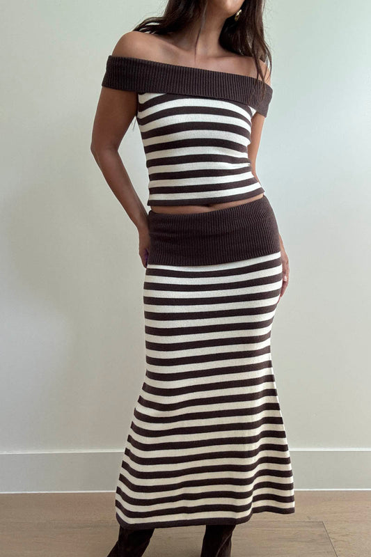 highlands knit skirt set