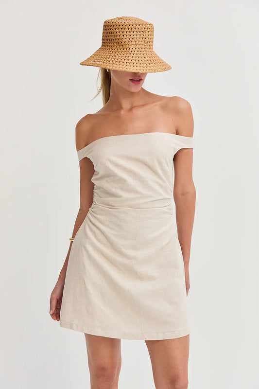 talia linen mini dress