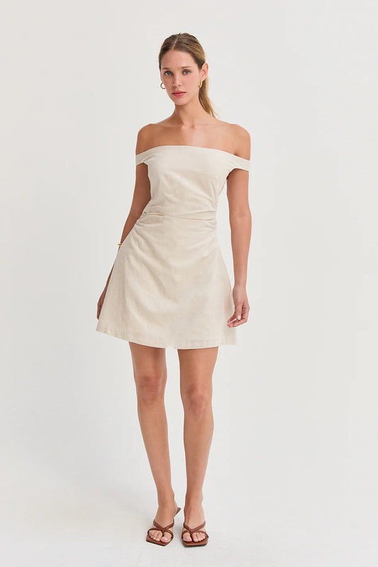 talia linen mini dress