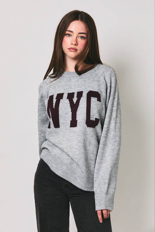 nyc raglan sweater