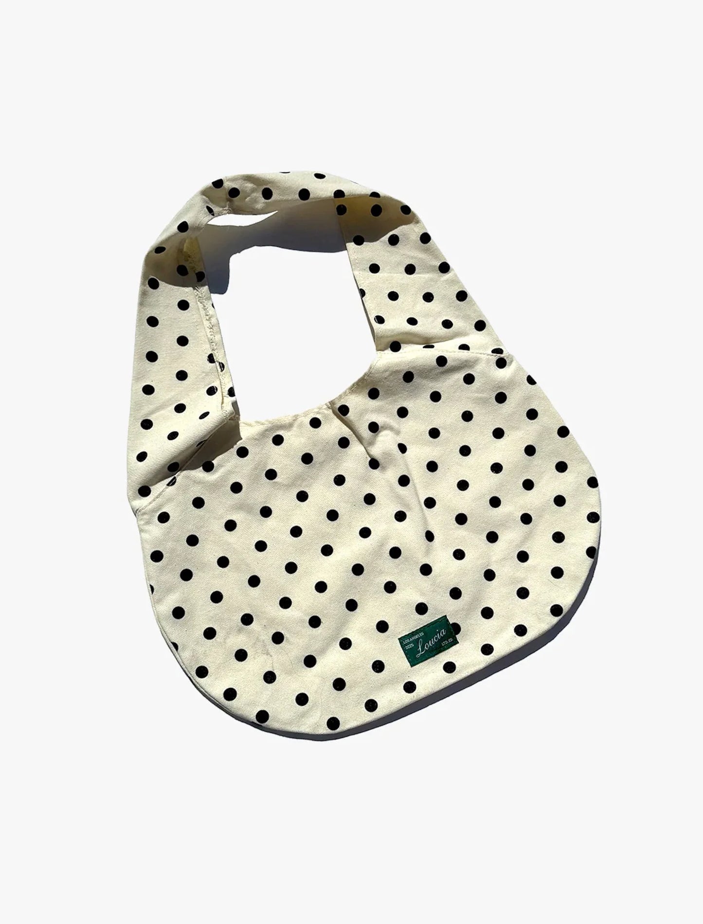 polka dot tote bag