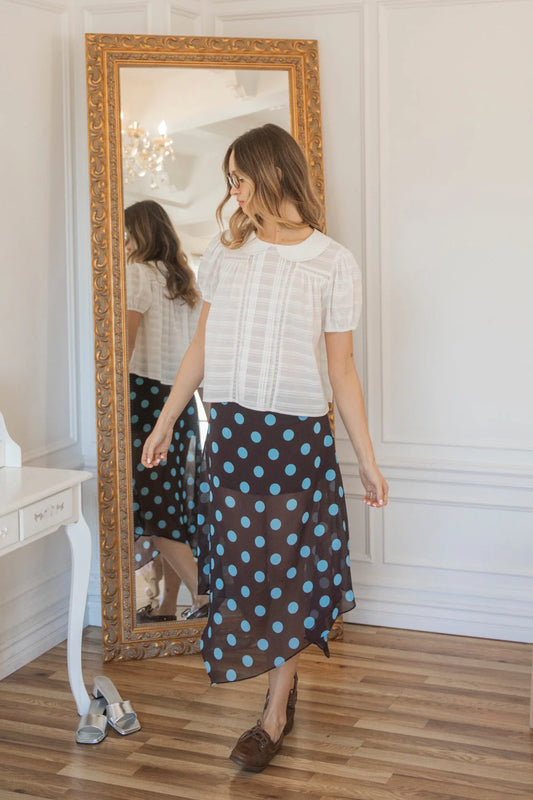 lily sheer midi skirt