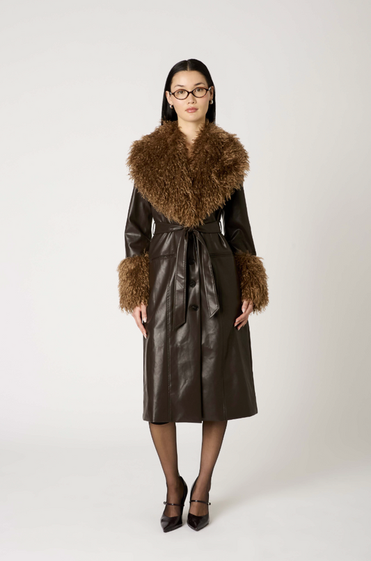 orla fur trim coat