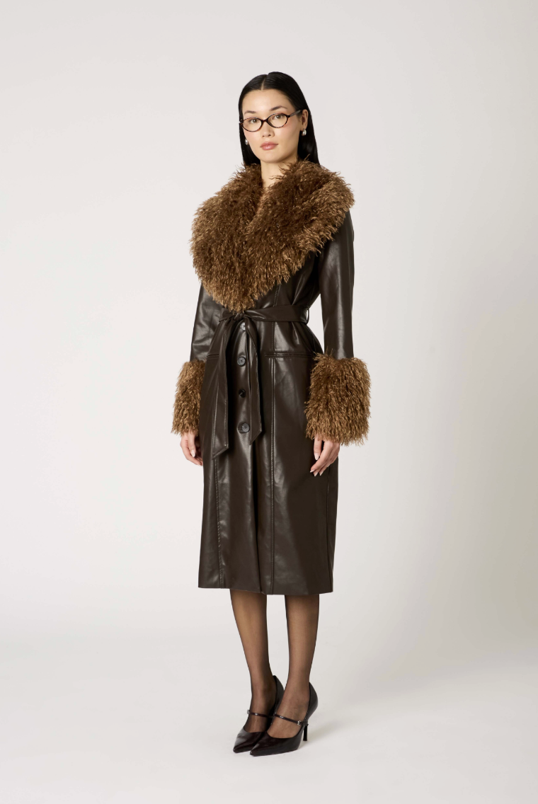 orla fur trim coat